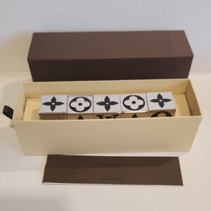 Louis Vuitton Monogram Block Set in Black and White With Box And Pamphlet